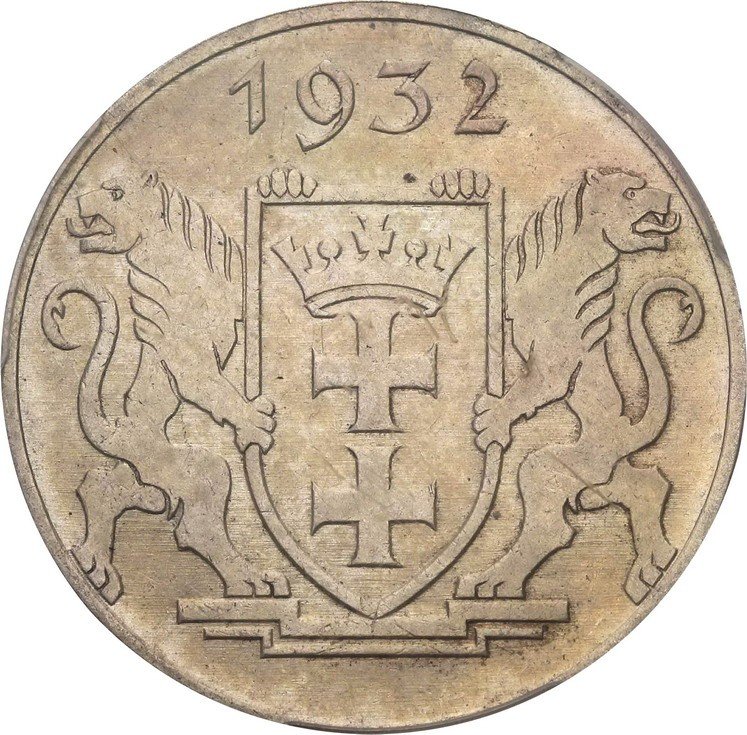 WMG. 5 guldenów 1932 Żuraw, PCGS MS62